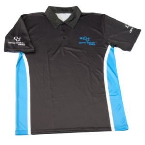 Optimum Polo Shirt - Black with Blue OPT Logo - Small
